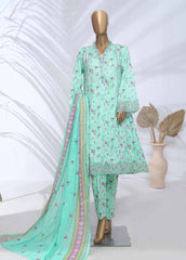 SMLE-590-FR-3 Piece Embroidered Frock Style