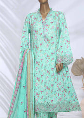SMLE-590-FR-3 Piece Embroidered Frock Style