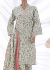SMLE-0595- 3 Piece Embroidered Stitched Suit