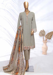 SMLE-598-FR-3 Piece Embroidered Frock Style