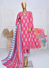 SMLE-0600-FR- 3 Piece Embroidered Stitched Suit