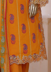 SMLE-0619- 3 Piece Embroidered Stitched Suit