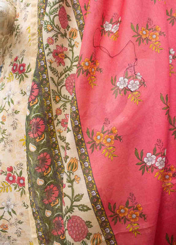 Bin Saeed Fabric - SMLE-0639-3 Piece Cutwork Kari Stitched Suit