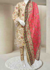 SMLE-0639-3 Piece Cutwork Kari Stitched Suit