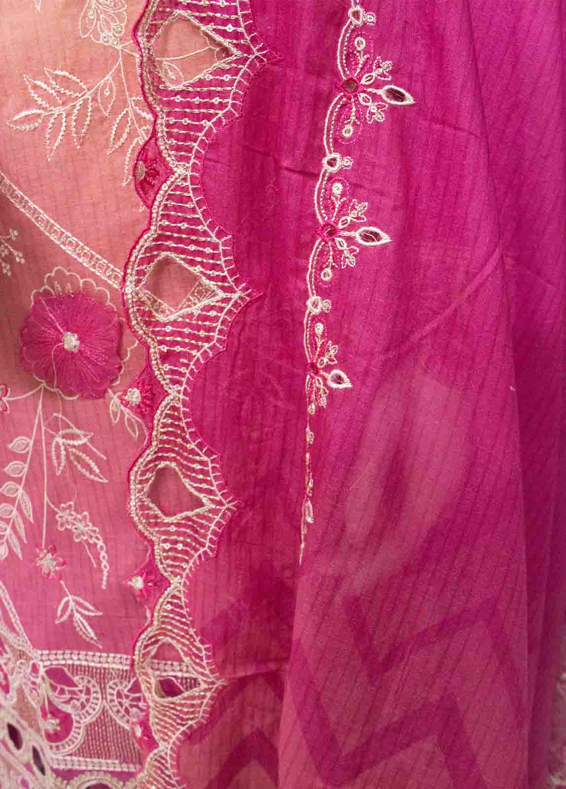 Bin Saeed Fabric - SMLE-0686 B-3 Piece Cutwork Kari Stitched Suit