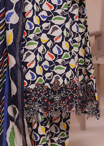 Bin Saeed Fabric - SMLE-587-FR-3 Piece Embroidered Frock Style