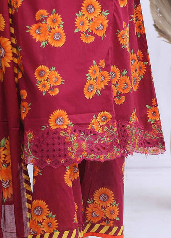 Bin Saeed Fabric - SMLE-591-FR-3 Piece Embroidered Frock Style