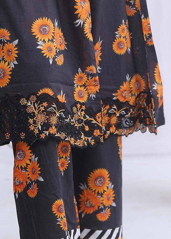 Bin Saeed Fabric - SMLE-592-FR-3 Piece Embroidered Frock Style