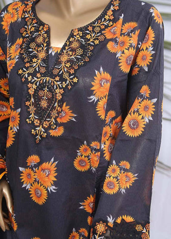 Bin Saeed Fabric - SMLE-592-FR-3 Piece Embroidered Frock Style