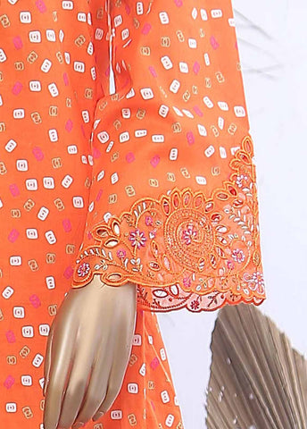 Bin Saeed Fabric - SMLE-597-FR-3 Piece Embroidered Frock Style