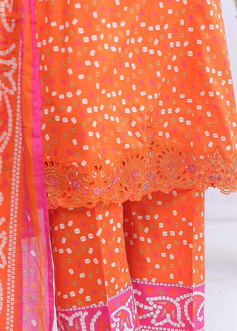 Bin Saeed Fabric - SMLE-597-FR-3 Piece Embroidered Frock Style