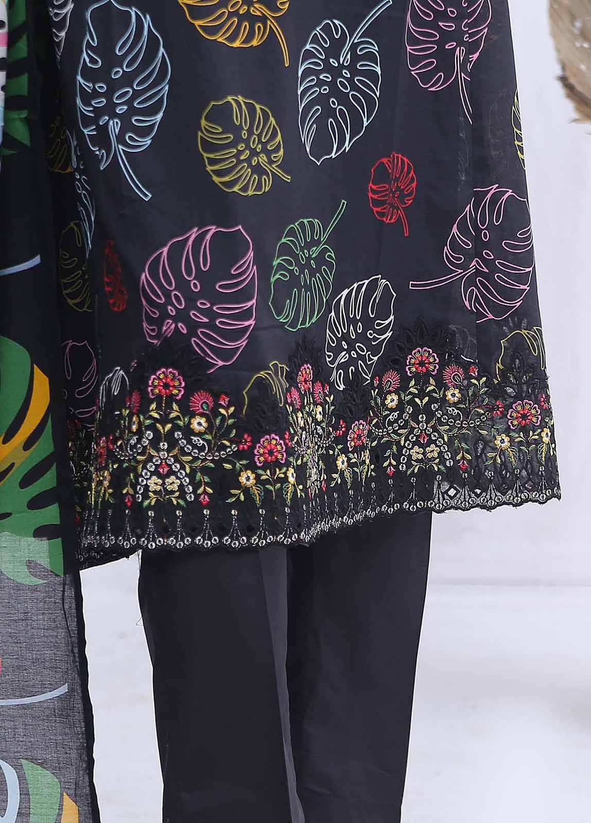 Bin Saeed Fabric - SMLE-624-FR-3 Piece Embroidered Frock Style