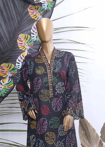 Bin Saeed Fabric - SMLE-624-FR-3 Piece Embroidered Frock Style