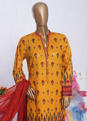 SMLF-007-PR-3 Piece Printed Stitched Suit