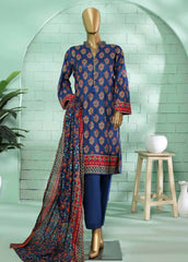 SMLF-0112-3 Piece Printed Stitched Suit