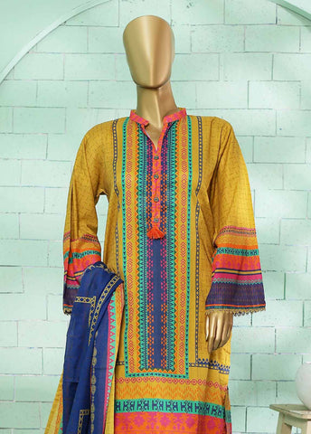 Bin Saeed Fabric - SMLF-0119-3 Piece Printed Stitched Suit
