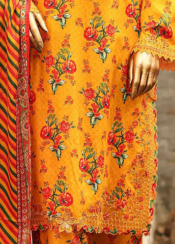 Bin Saeed Fabric - SMLF-0124-EMB- 3 Piece Embroidered Stitched Suit