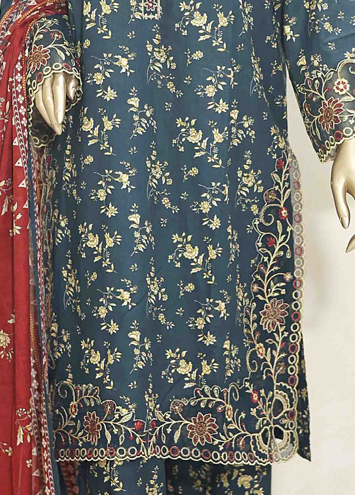 Bin Saeed Fabric - SMLF-0126-EMB- 3 Piece Embroidered Stitched Suit