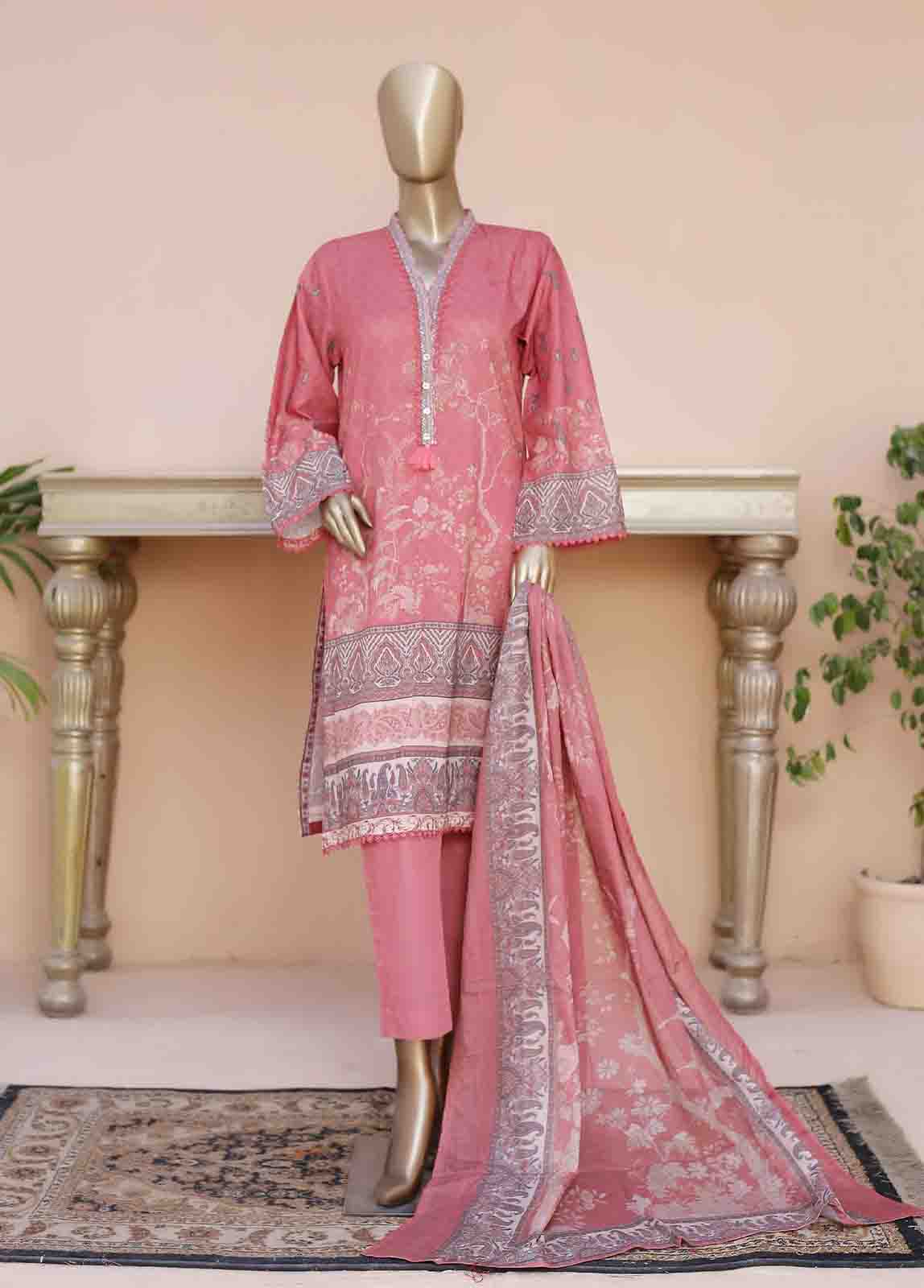 SMLF-0126-3 Piece Printed Stitched Suit