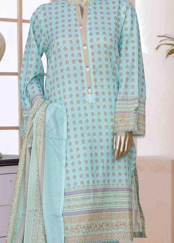 Bin Saeed Fabric - SMLF-0128-3 Piece Printed Stitched Suit