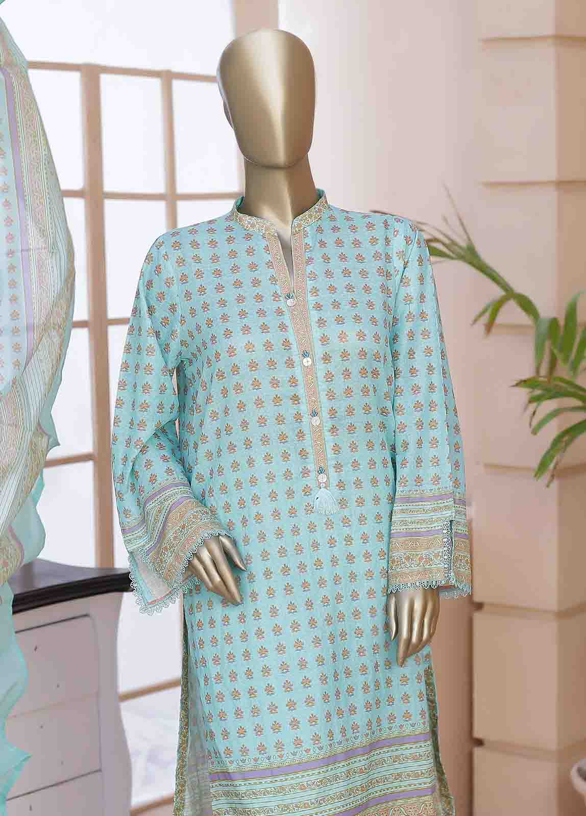 SMLF-0128-3 Piece Printed Stitched Suit