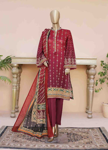 Bin Saeed Fabric - SMLF-0134-3 Piece Printed Stitched Suit