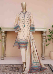 SMLF-0137-3 Piece Printed Stitched Suit