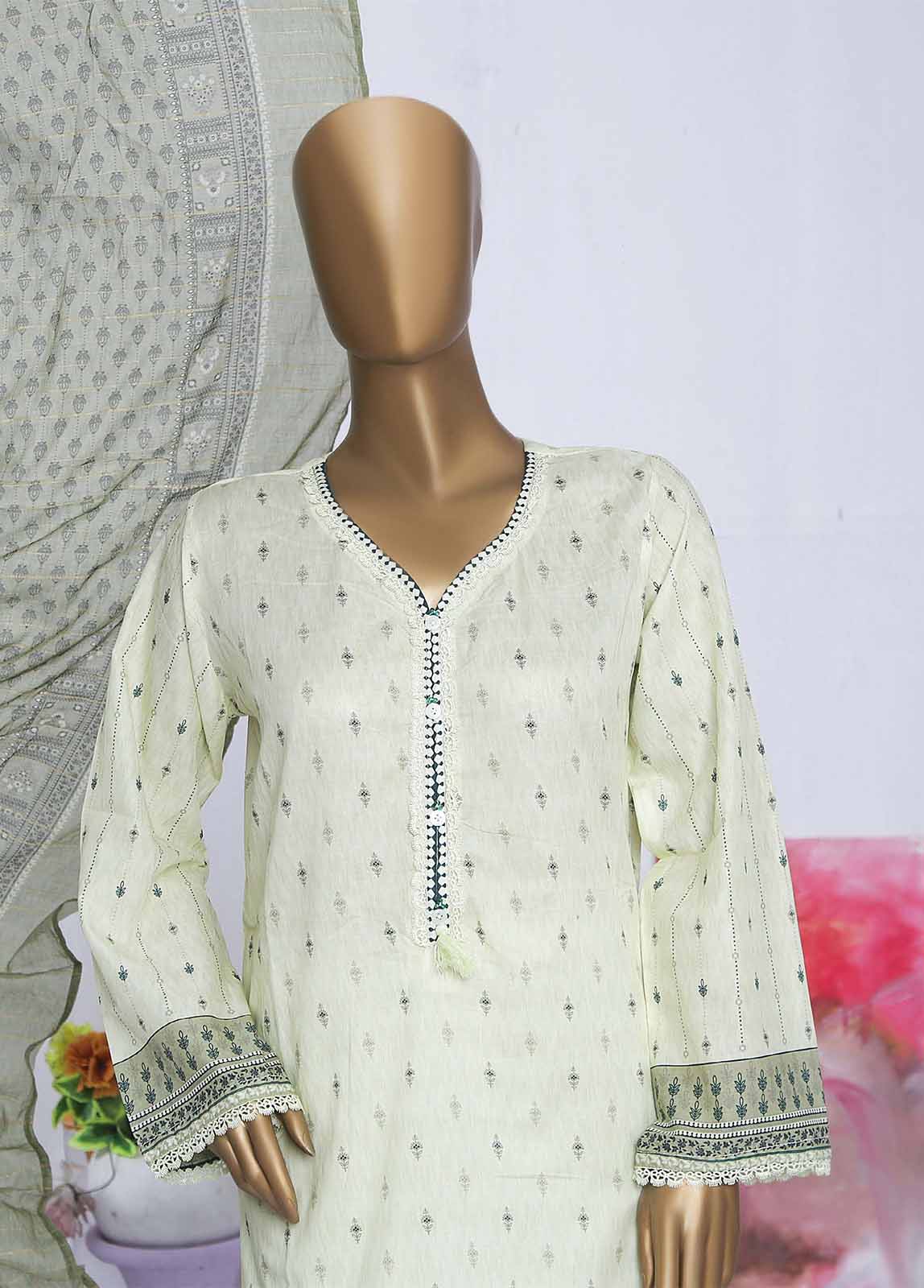 SMLF-194-PR-3 Piece Printed Stitched Suit
