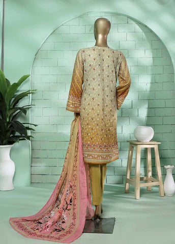 Bin Saeed Fabric - SMLF-0200-3 Piece Printed Stitched Suit