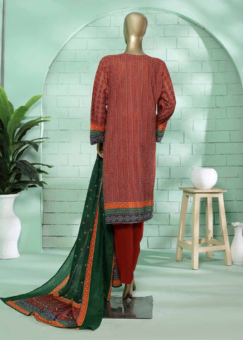 Bin Saeed Fabric - SMLF-0202-3 Piece Printed Stitched Suit