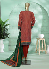 SMLF-0202-3 Piece Printed Stitched Suit