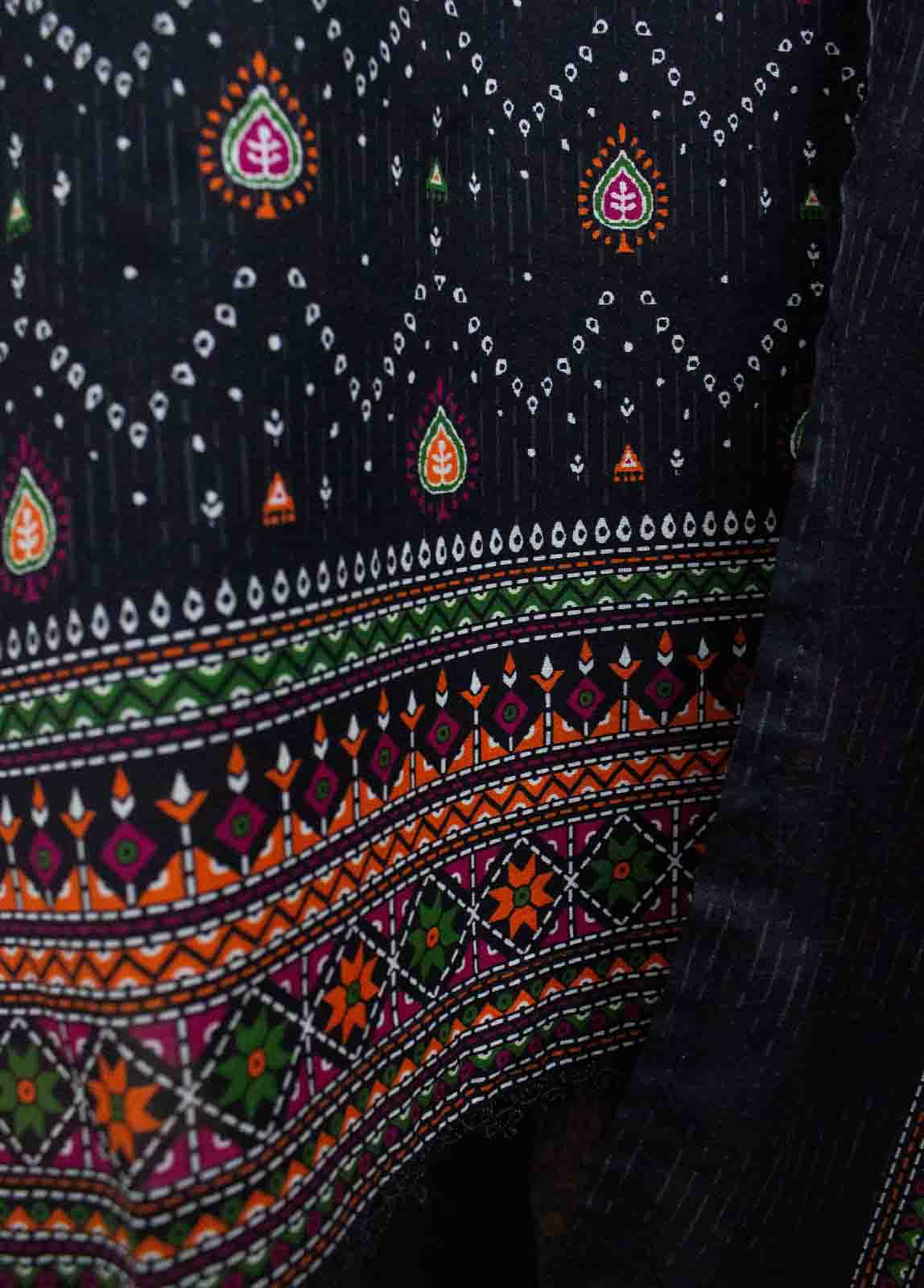 Bin Saeed Fabric - SMLF-0203- 3 Piece Printed Stitched Suit