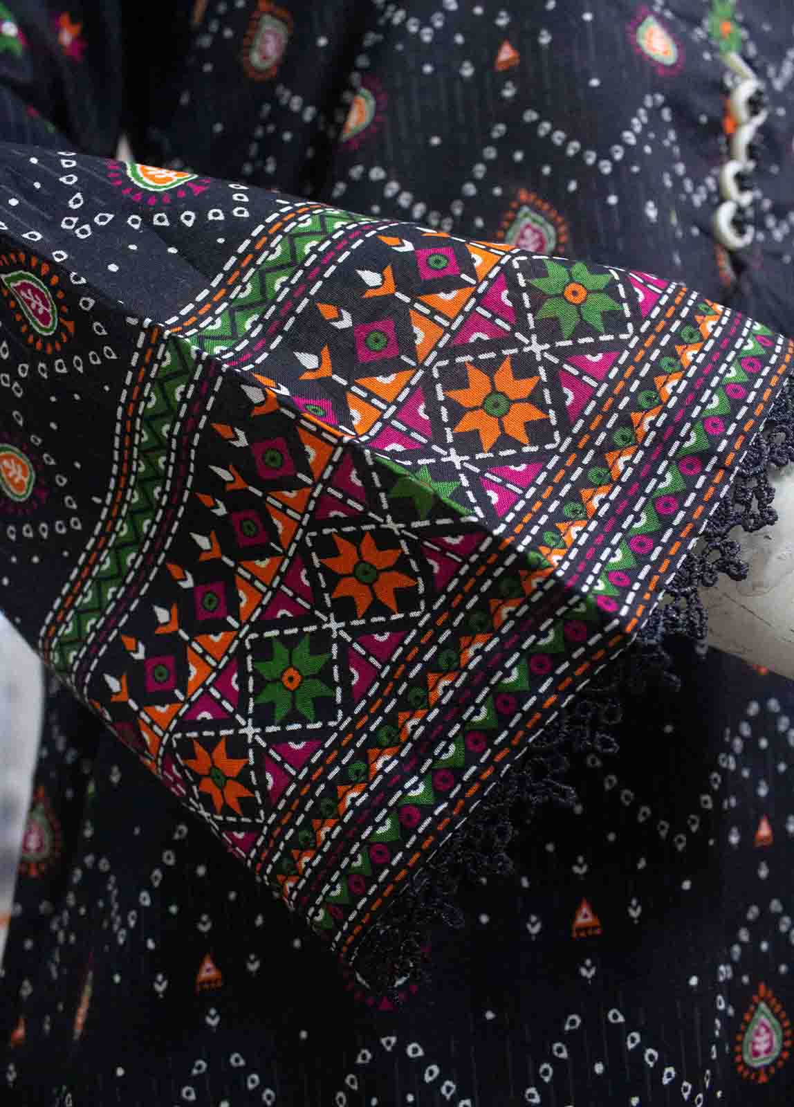 Bin Saeed Fabric - SMLF-0203- 3 Piece Printed Stitched Suit