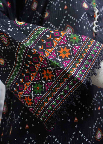 Bin Saeed Fabric - SMLF-0203- 3 Piece Printed Stitched Suit