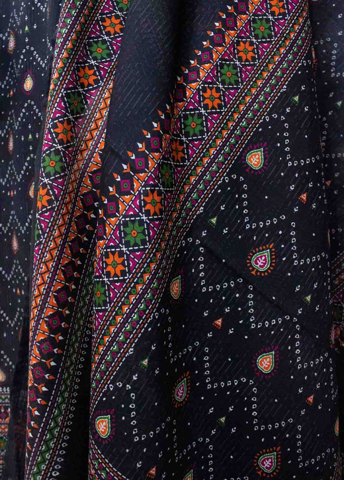 Bin Saeed Fabric - SMLF-0203- 3 Piece Printed Stitched Suit