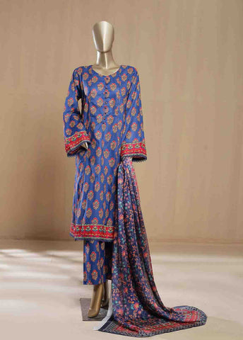 Bin Saeed Fabric - SMLF-03-FR -3 Piece Printed Frock Style