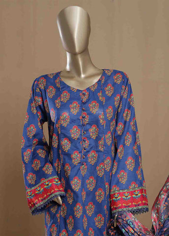 Bin Saeed Fabric - SMLF-03-FR -3 Piece Printed Frock Style