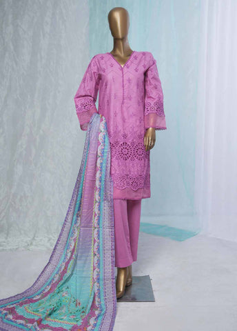 Bin Saeed Fabric - SMLF-0372-CK-3 Piece Chikankari Stitched Suit