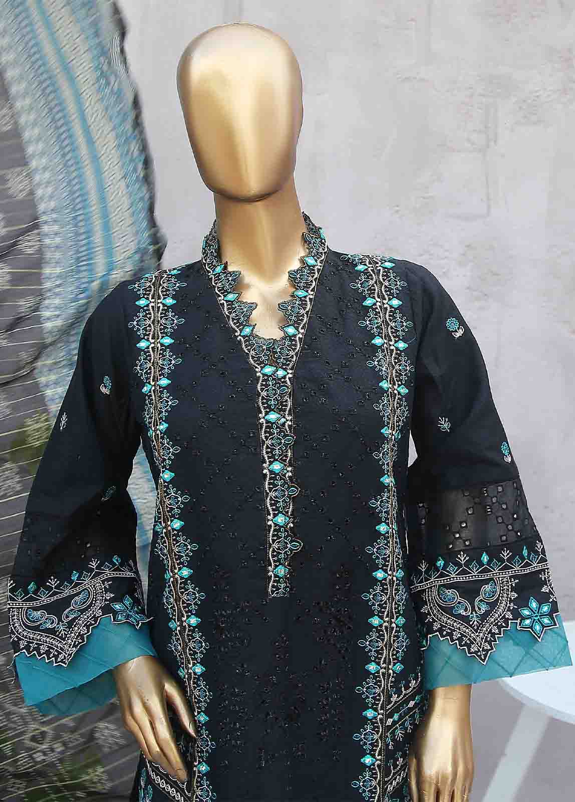 Bin Saeed Fabric - SMLF-0380-RN-3 Piece Cotton Embroidered collection