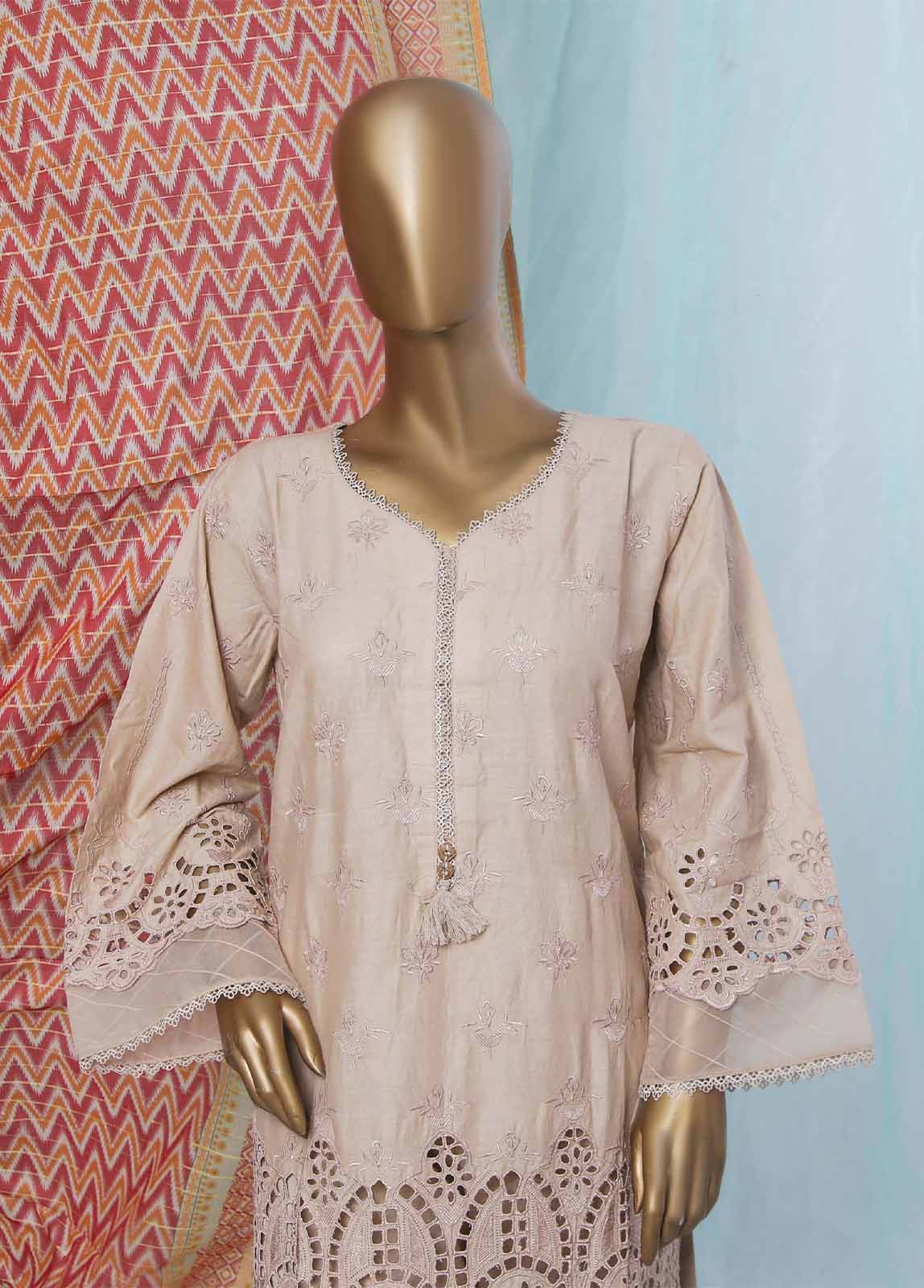 Bin Saeed Fabric - SMLF-0392-CK-3 Piece Chikankari Stitched Suit
