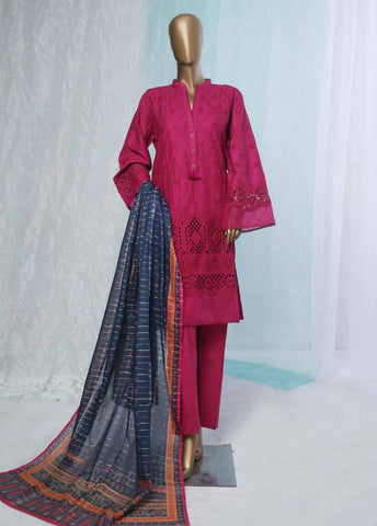 Bin Saeed Fabric - SMLF-0393-CK-3 Piece Chikankari Stitched Suit