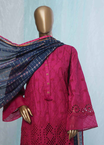Bin Saeed Fabric - SMLF-0393-CK-3 Piece Chikankari Stitched Suit