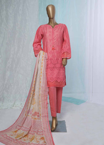 Bin Saeed Fabric - SMLF-0396-CK-3 Piece Chikankari Stitched Suit