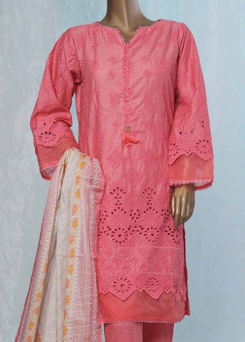 Bin Saeed Fabric - SMLF-0396-CK-3 Piece Chikankari Stitched Suit
