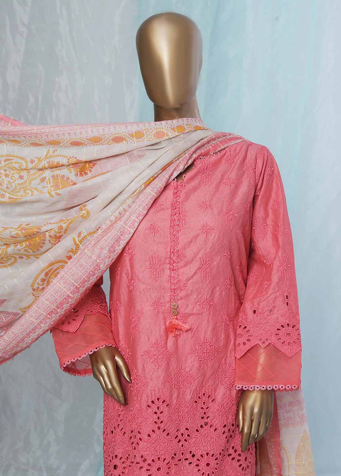 Bin Saeed Fabric - SMLF-0396-CK-3 Piece Chikankari Stitched Suit