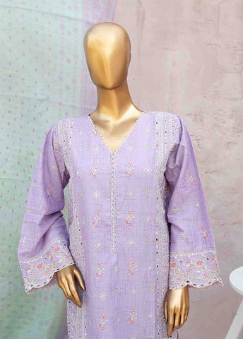 Bin Saeed Fabric - SMLF-0414B-RN-3 Piece Cotton Embroidered collection