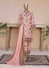 F-0514-3 Piece Printed Stitched Suit