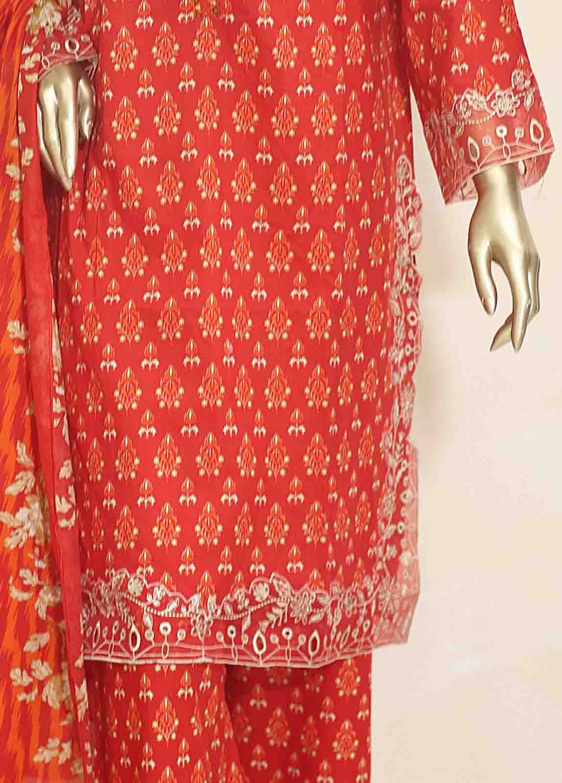 Bin Saeed Fabric - SMLF-0629-EMB- 3 Piece Embroidered Stitched Suit