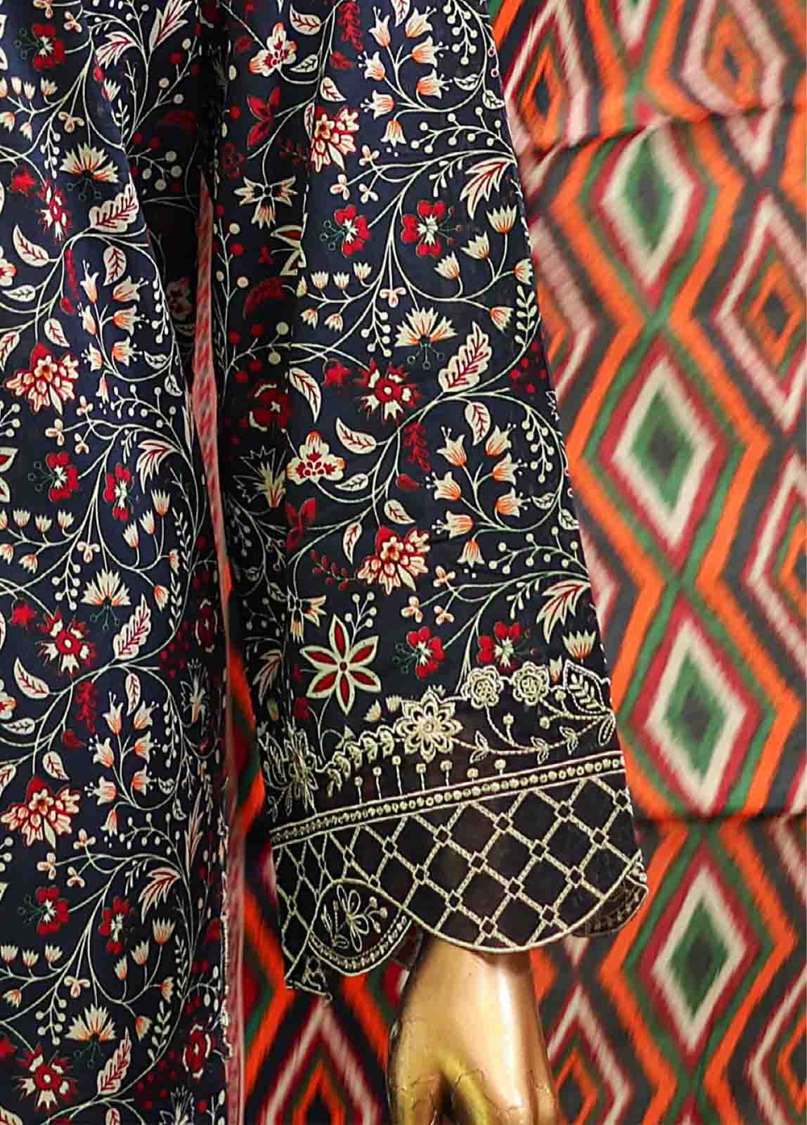 Bin Saeed Fabric - SMLF-0632-EMB- 3 Piece Embroidered Stitched Suit