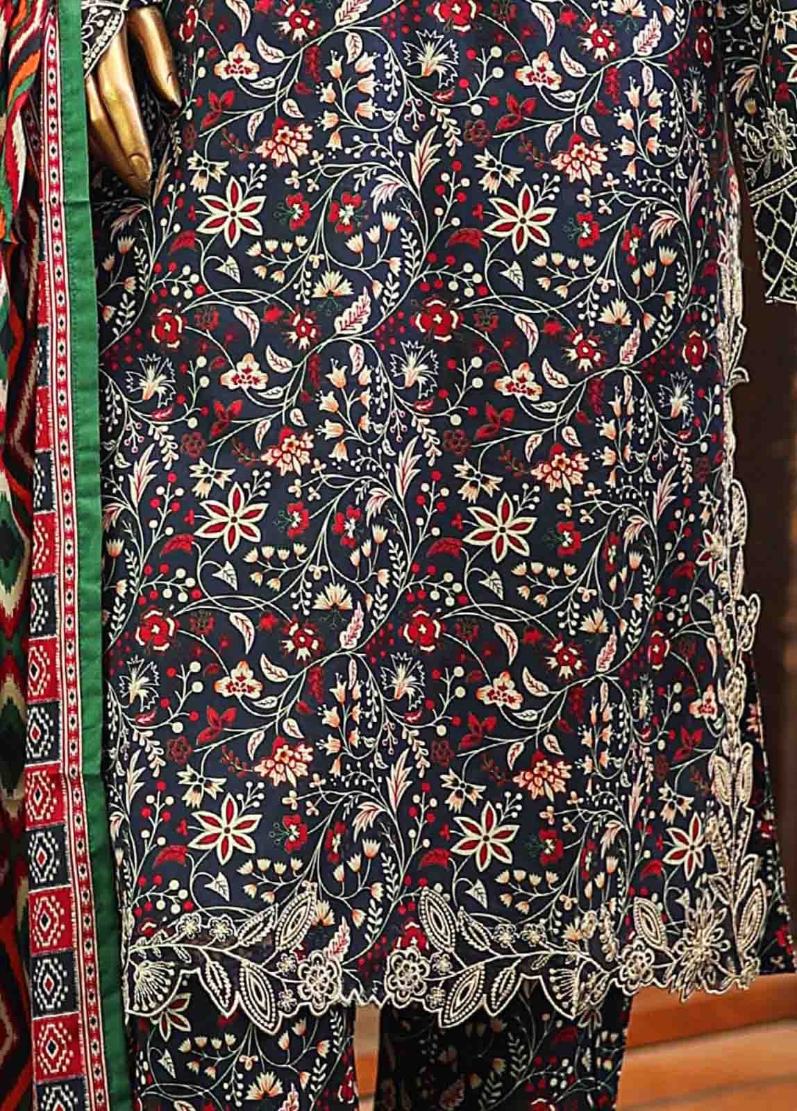 Bin Saeed Fabric - SMLF-0632-EMB- 3 Piece Embroidered Stitched Suit